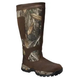 Men's 18" Waterproof Snake Bite Hunting Boot Black Leather Boots