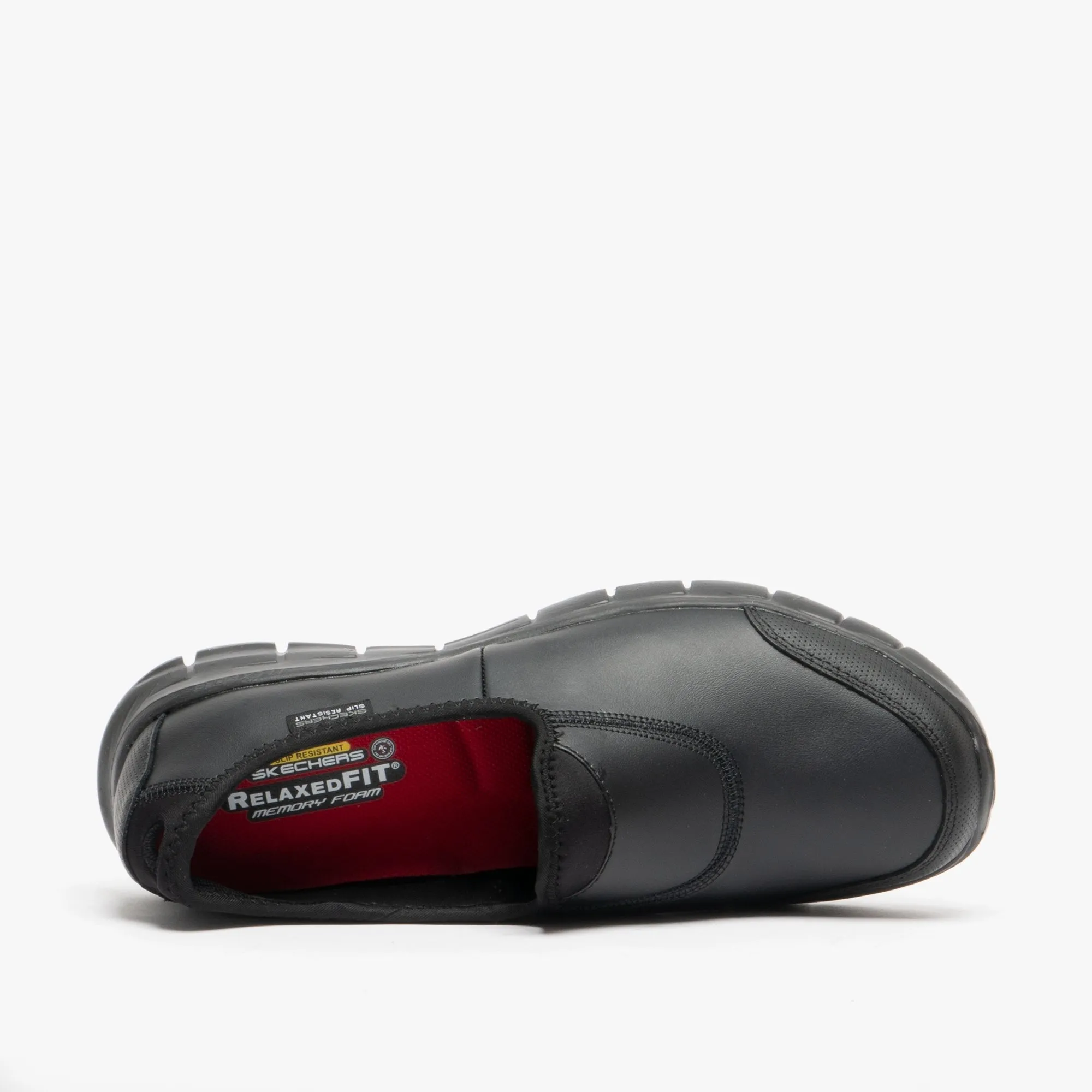 RELAXED FIT - SURE TRACK Ladies Leather Anti-Slip Shoes Black